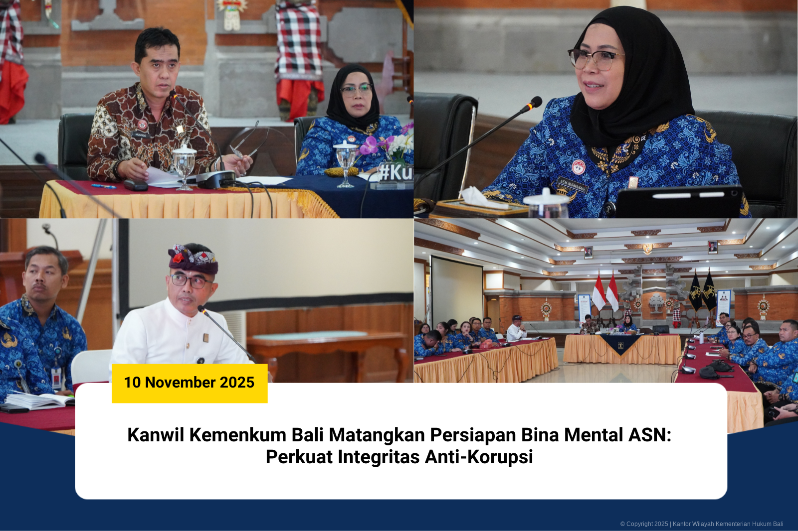 Kanwil Kemenkum Bali Matangkan Persiapan Bina Mental ASN: Perkuat Integritas Anti-Korupsi