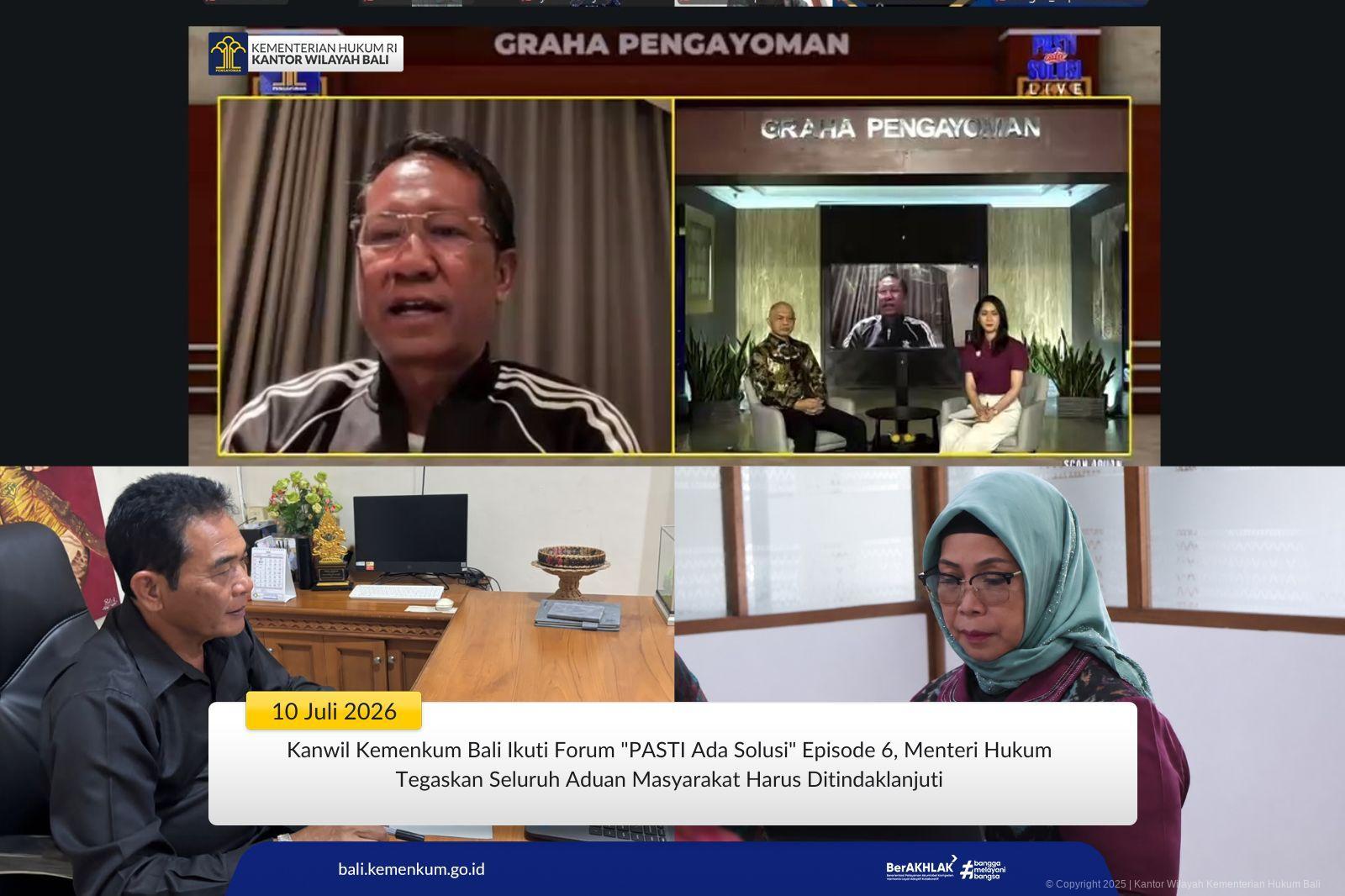 Kanwil Kemenkum Bali Ikuti Forum 