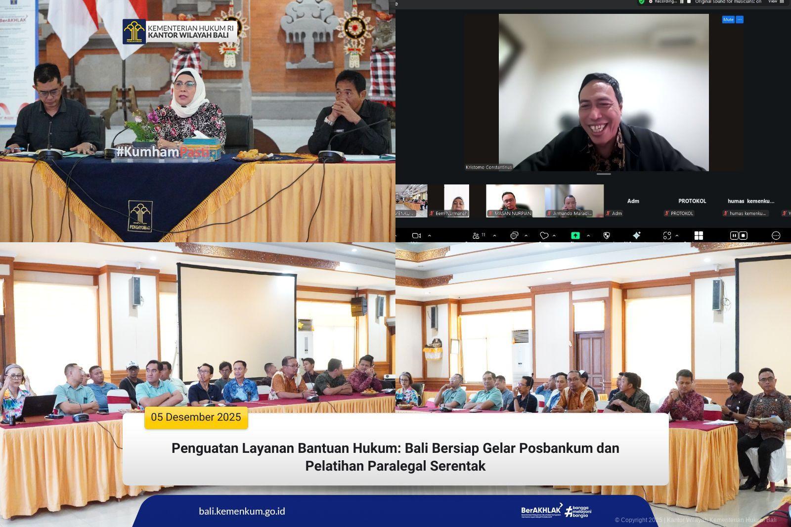 Penguatan Layanan Bantuan Hukum: Bali Bersiap Gelar Posbankum dan Pelatihan Paralegal Serentak